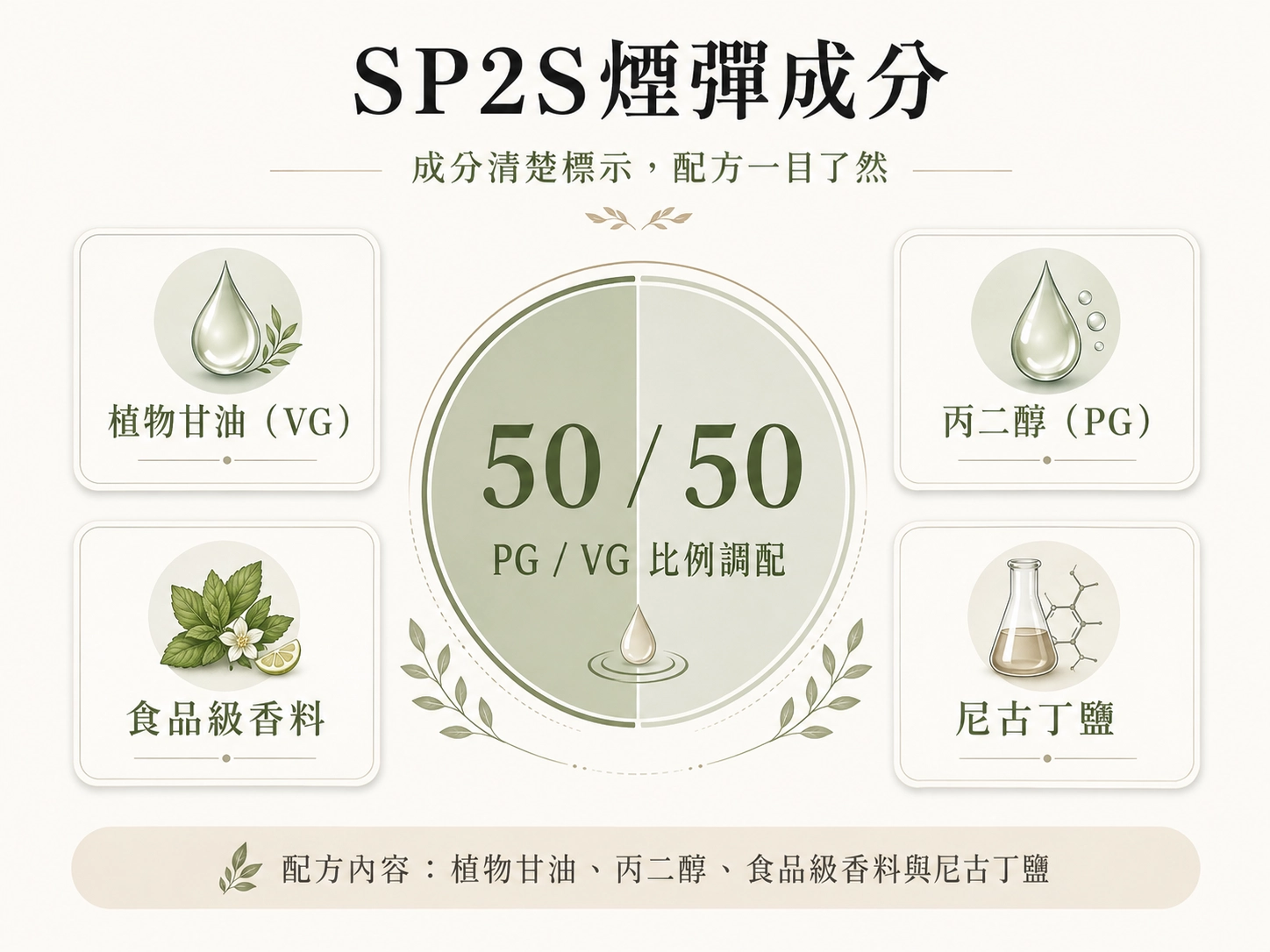 SP2S煙油成分說明